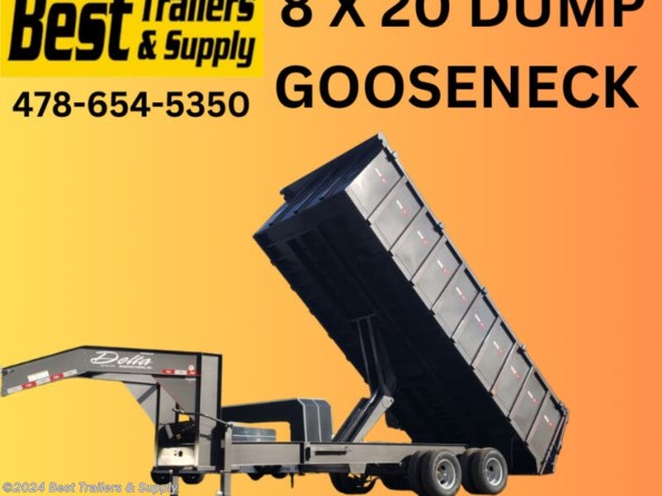 2024 Delta 8X20 10 ton dump trailer gooseneck 24 yard dumpste available in Byron, GA