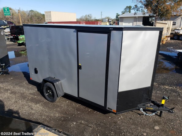 2024 Covered Wagon 6x12 enclosed TRAILER SILVER BLACKOUT available in Byron, GA
