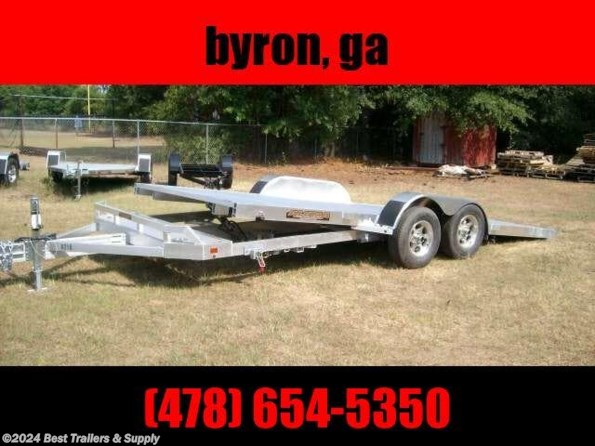 2024 Aluma 8218 Tilt car hauler trailer aluminum mag wheels available in Byron, GA