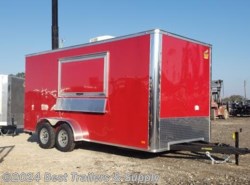 2024 Covered Wagon 7X16 red concession trailer w sinks and power