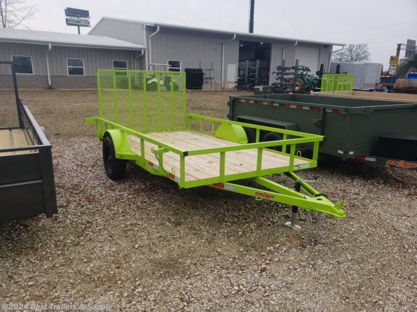 2024 Down 2 Earth 76x12ut Wood Deck utility green mower trailer available in Byron, GA
