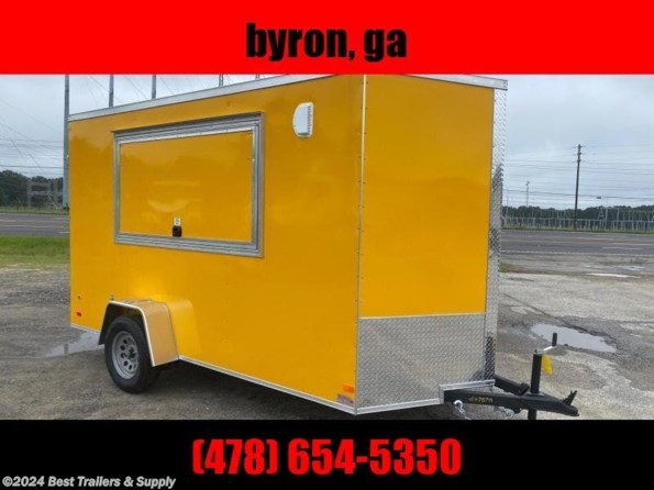 2024 Empire Cargo 6x12 7' interior Yellow Glass & Screen available in Byron, GA