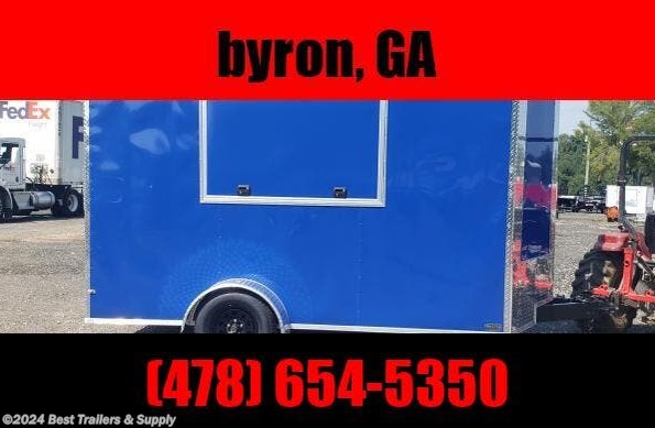 2024 Empire Cargo 6x12 blue w Concession Door available in Byron, GA
