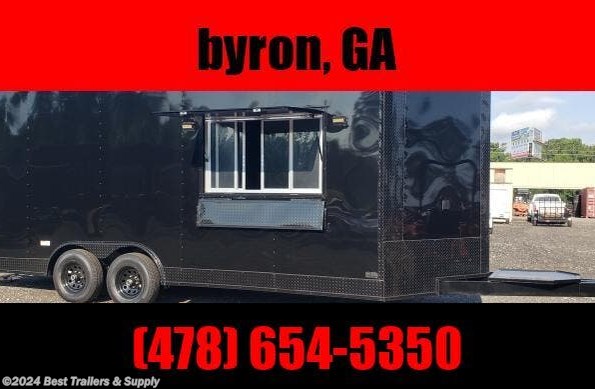 2023 Empire Cargo 8x18 Blackout Concession trailer enclosed 3x6 Wind available in Byron, GA