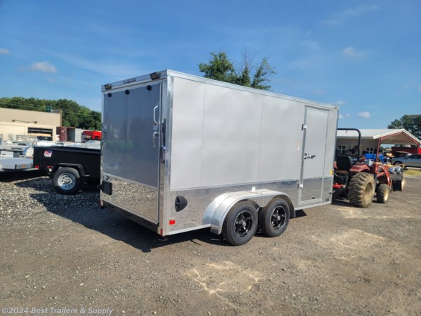 2024 Cargo Mate 7 x 14 low profile double motorcycle trailer enclo available in Byron, GA