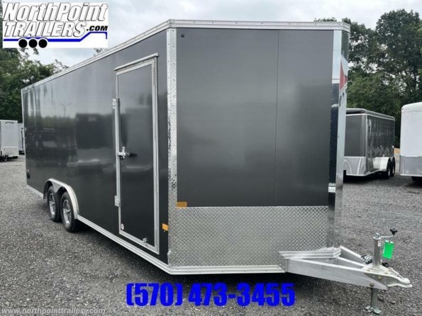 2024 Stealth Stealth Aluminum 8x20 V-Nose Car Hauler - CHARCOAL available in Northumberland, PA