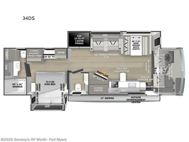 New 2026 Forest River FR3 34DS available in Fort Myers, Florida