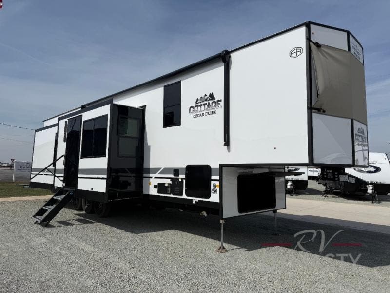 New 2026 Forest River Cedar Creek Cottage Fifth Wheels 413FWC available in Bunker Hill, Indiana