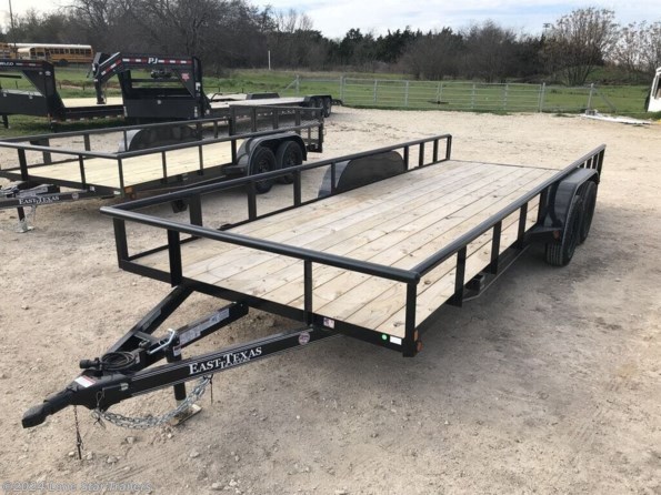 2024 East Texas Trailers | 7x20 | Utility Pipetop | 2-3.5k Axles | Black | available in Lacy Lakeview, TX