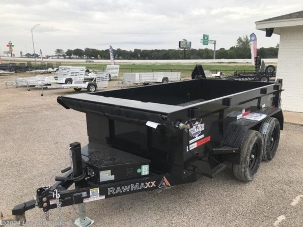 2024 RawMaxx | 5x10 | Dump | 2-3.5k Axles | Black | 2 Way Gate available in Lacy Lakeview, TX