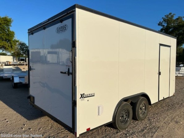 2024 Cargo Express XL | 8.5x16 |  SE Enclosed | 2-35k aes | White w/Blac available in Lacy Lakeview, TX