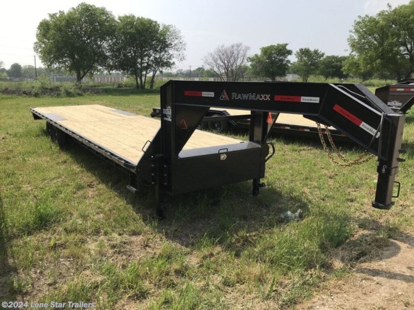 2024 RawMaxx | 8.5x32 | GN Flatbed | 2-7k Axles | Black | Slide available in Lacy Lakeview, TX
