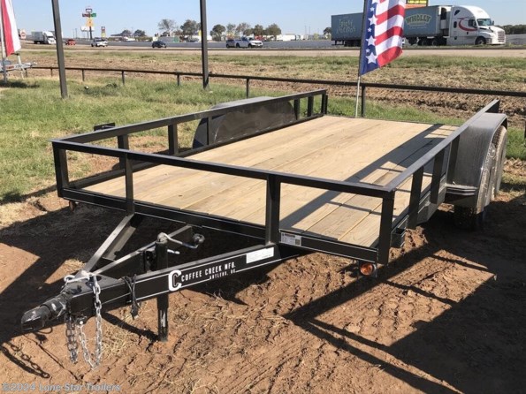 2022 Coffee Creek | 6.5x14 | Angletop Utility | 2-3.5k Axles | Black available in Lacy Lakeview, TX