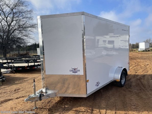 2022 Stealth | 7x12 | Enclosed | 1-3.5k Axle | White | Barn Doo available in Lacy Lakeview, TX