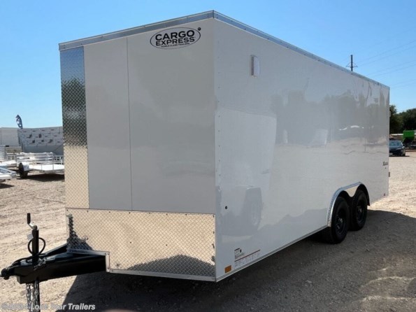 2024 Cargo Express XL | 8.5X18 |  SE Enclosed | 2-5.2k Aes | White | Rea available in Lacy Lakeview, TX