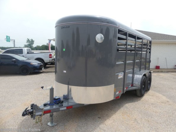 2024 Delco | 6x16 | BP LiveStock | 2-6k Torsion Axles | Grey available in Lacy Lakeview, TX