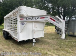 2024 East Texas Trailers | 6'8"x16 | GN Livestock | 2-7k Axles | WHITE | CL