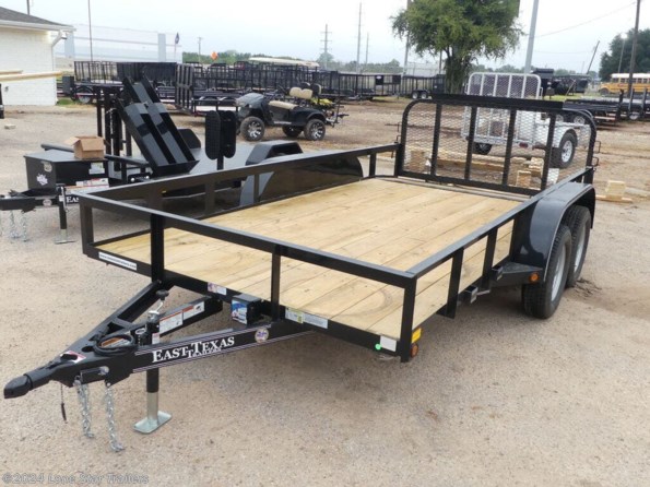 2024 East Texas Trailers | 7x14 | Angle Top Utility | 2-3.5k Axles | Black available in Lacy Lakeview, TX