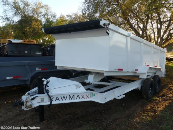2024 RawMaxx | 7x16x4 | LPX Dump | 2-7k Axles | White| 2 Way Ga available in Lacy Lakeview, TX