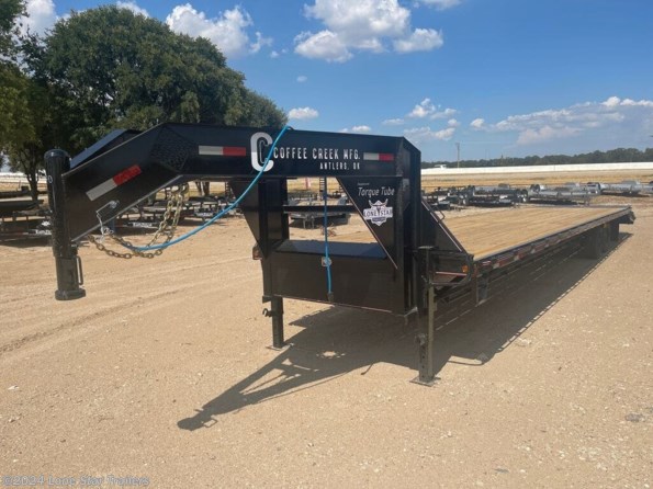 2024 Coffee Creek | 8.5x40 | GN Flatbed | 2-8k Axles | Black | Mega available in Lacy Lakeview, TX
