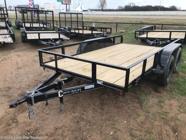 2024 Coffee Creek | 6.5x12 | Angletop Utility | 2-3.5k Axles | Black available in Lacy Lakeview, TX