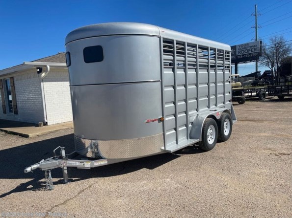 2024 GR | 68x14 | BP 2 Horse | 2-3.5k Axles | Silver | Tac available in Lacy Lakeview, TX