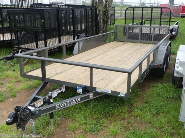 2024 East Texas Trailers | 6.5x16 | Utility Pipetop | 2-3.5k Axles | Grey | available in Lacy Lakeview, TX