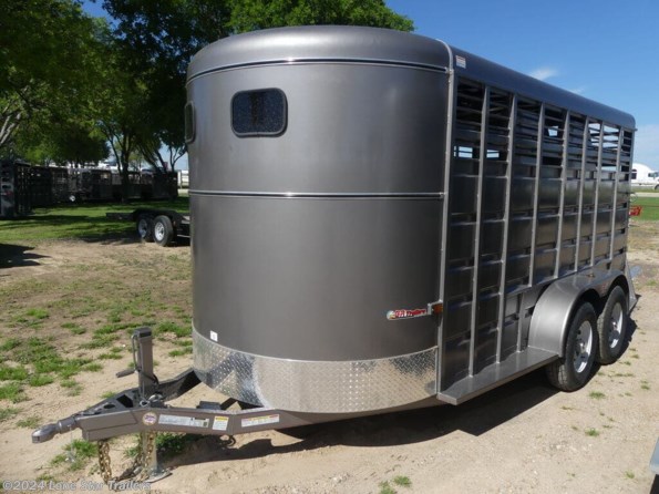 2024 GR | 68x16 | 3 Horse slant | 2-52k axles | Grey available in Lacy Lakeview, TX