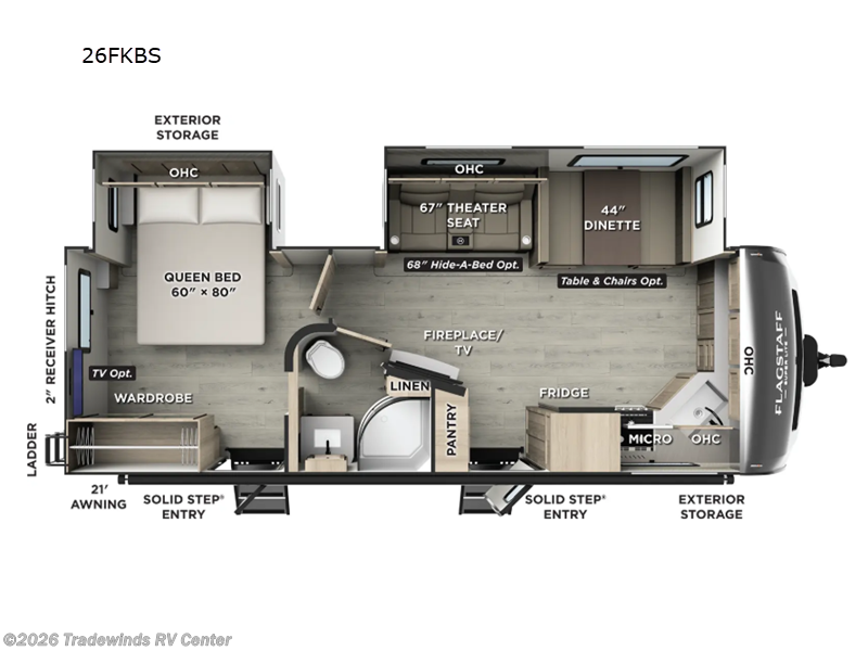 New 2026 Forest River Flagstaff Super Lite 26FKBS available in Clio, Michigan