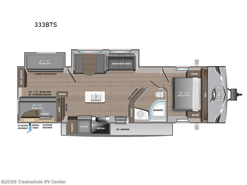 New 2026 Jayco Jay Flight SLX 333BTS available in Clio, Michigan