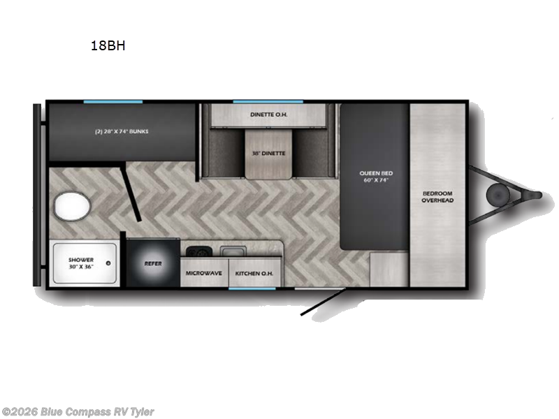 New 2026 CrossRoads Zinger Lite 18BH available in Tyler, Texas