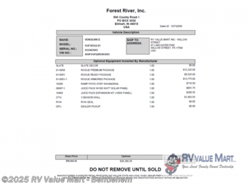 New 2024 Forest River Vengeance Rogue Armored VGF383G2 available in Bath, Pennsylvania
