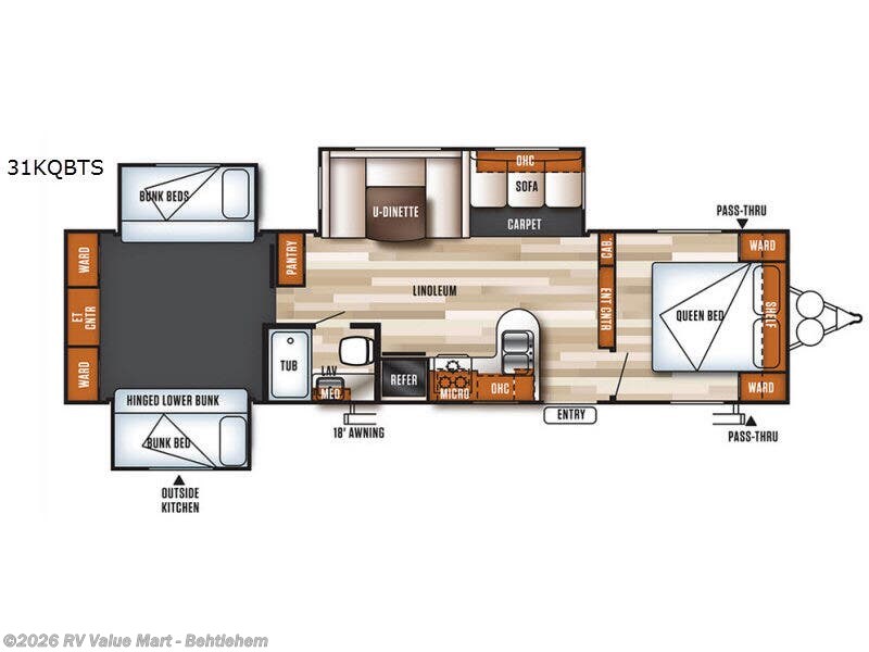 Used 2017 Forest River Salem 31KQBTS available in Bath, Pennsylvania