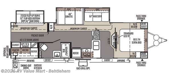 Used 2014 Forest River Flagstaff Classic Super Lite 831BHDS available in Bath, Pennsylvania