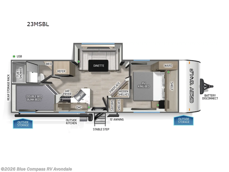 New 2026 Forest River Cherokee Grey Wolf Black Label 23MSBL available in Avondale, Arizona