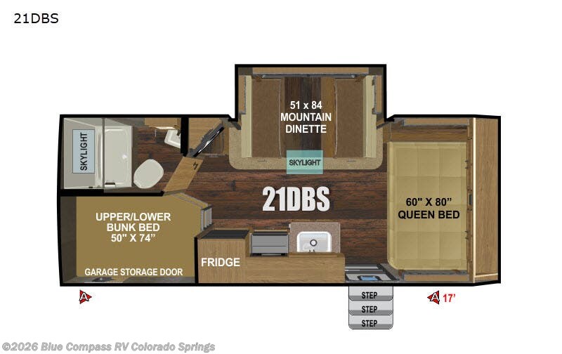 Used 2019  Outdoors RV Creek Side 21DBS by Outdoors RV from Blue Compass RV Colorado Springs in Colorado Springs, CO