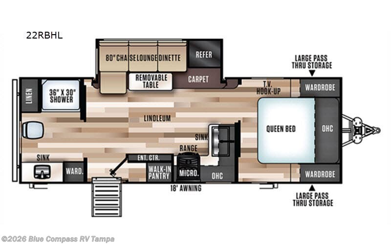 Used 2019 Forest River Wildwood Heritage Glen Hyper-Lyte 22RBHL available in Dover, Florida