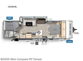 Used 2025 Forest River Cherokee Grey Wolf Black Label 26DBHBL available in Dover, Florida