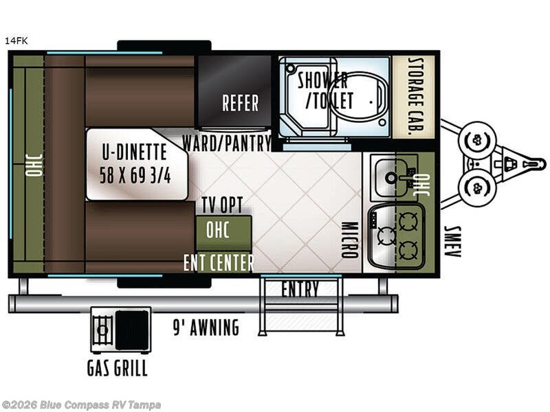 Used 2018  Forest River Flagstaff E-Pro 14FK by Forest River from Blue Compass RV Tampa in Dover, FL