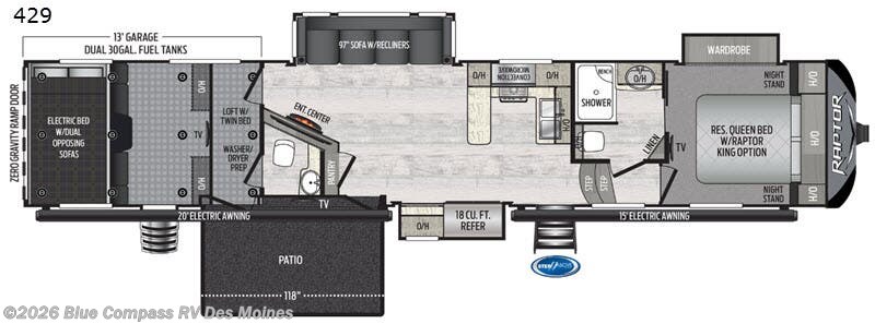 Used 2020 Keystone Raptor 429 available in Altoona, Iowa