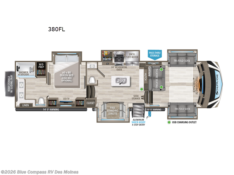 Used 2024 Grand Design Solitude 380FL available in Altoona, Iowa