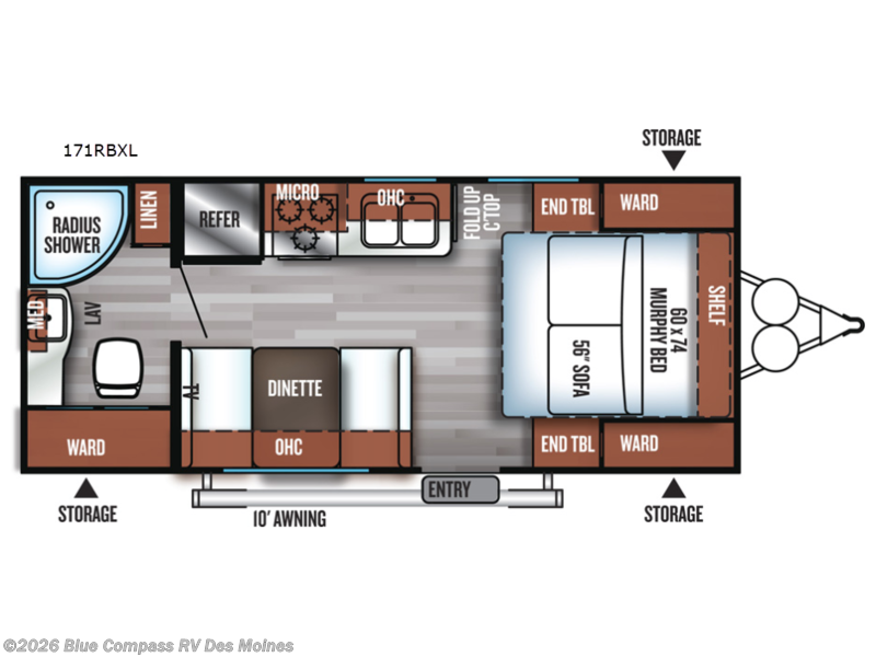 Used 2018 Forest River Salem Cruise Lite 171RBXL available in Altoona, Iowa