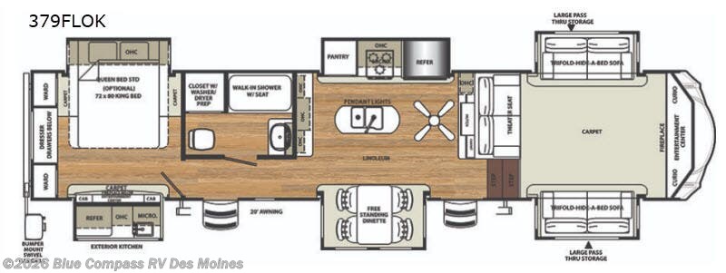 Used 2018 Forest River Sandpiper 379FLOK available in Altoona, Iowa