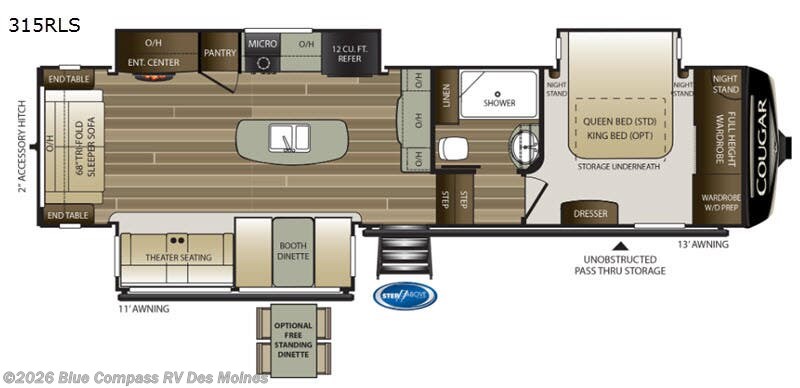 Used 2020 Keystone Cougar 315RLS available in Altoona, Iowa