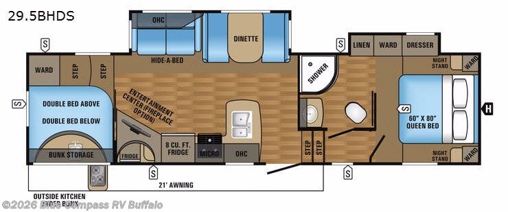 Used 2017 Jayco Eagle HT 29.5BHDS available in West Seneca, New York