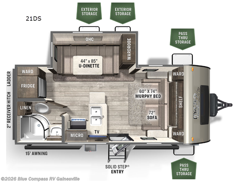 Used 2022 Forest River Flagstaff Micro Lite 21DS available in Alachua, Florida