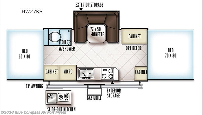 Used 2018 Forest River Flagstaff High Wall HW27KS available in Fort Myers, Florida