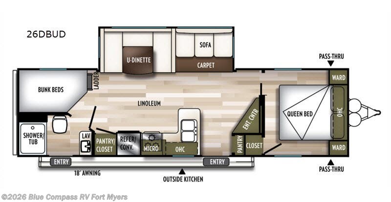 Used 2019 Forest River Wildwood 26DBUD available in Fort Myers, Florida