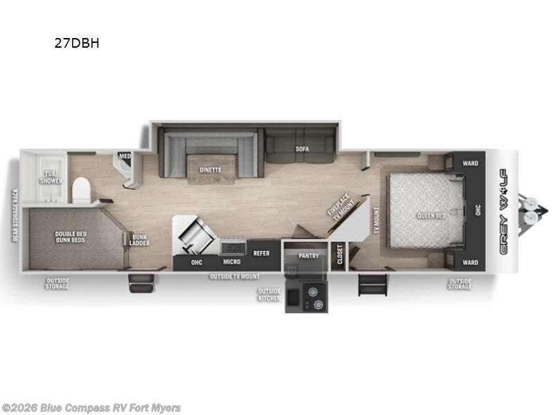 Used 2022 Forest River Cherokee Grey Wolf 27DBH available in Fort Myers, Florida