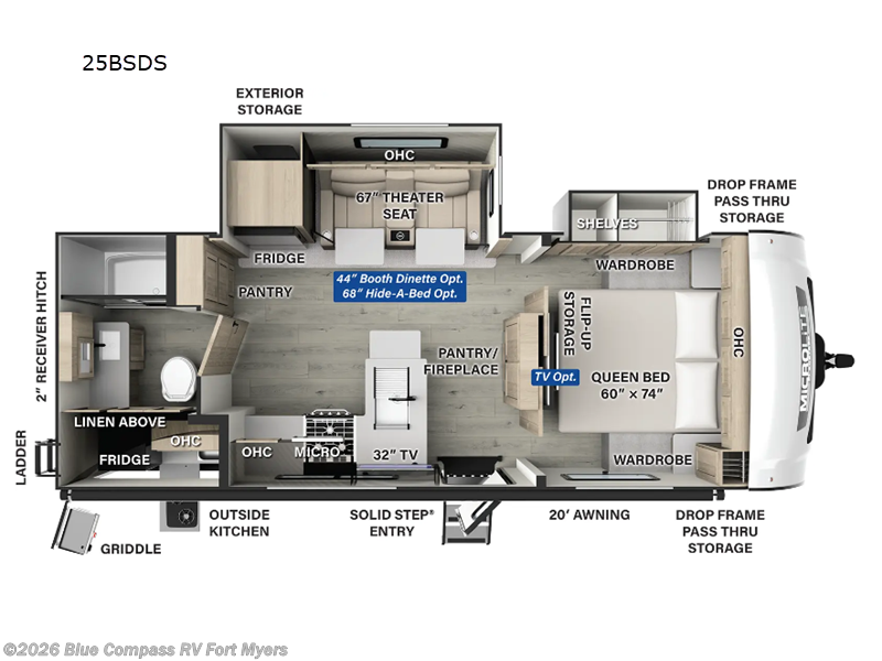 Used 2025 Forest River Flagstaff Micro Lite 25BSDS available in Fort Myers, Florida